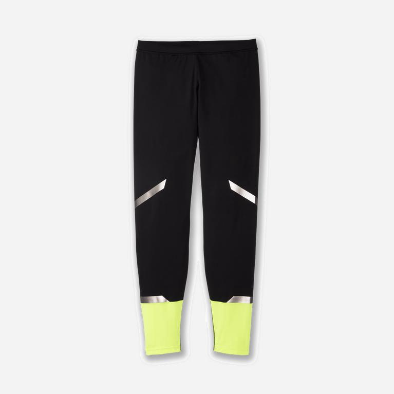 Brooks Carbonite Tight Mens Running Leggings Ireland Black/Nightlife/GreenYellow (ZXBL-09854)